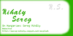 mihaly sereg business card